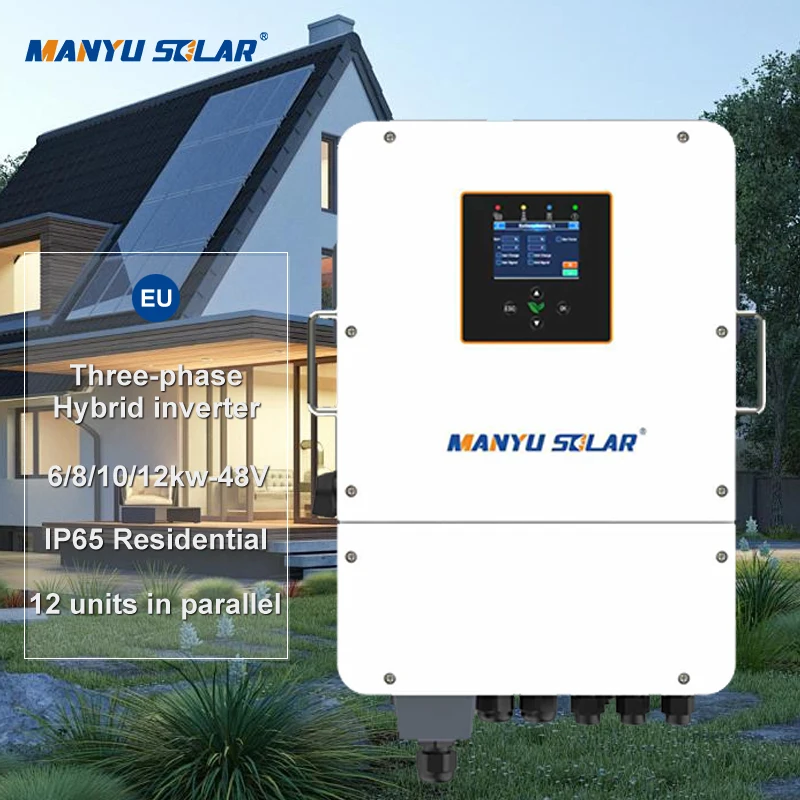 2025 6 8 10 12kw 48V  Home Hybrid Solar Inverter 3 Phase on Off Grid Energy Storage  IP65 Wifi Home String Inverter Parallel