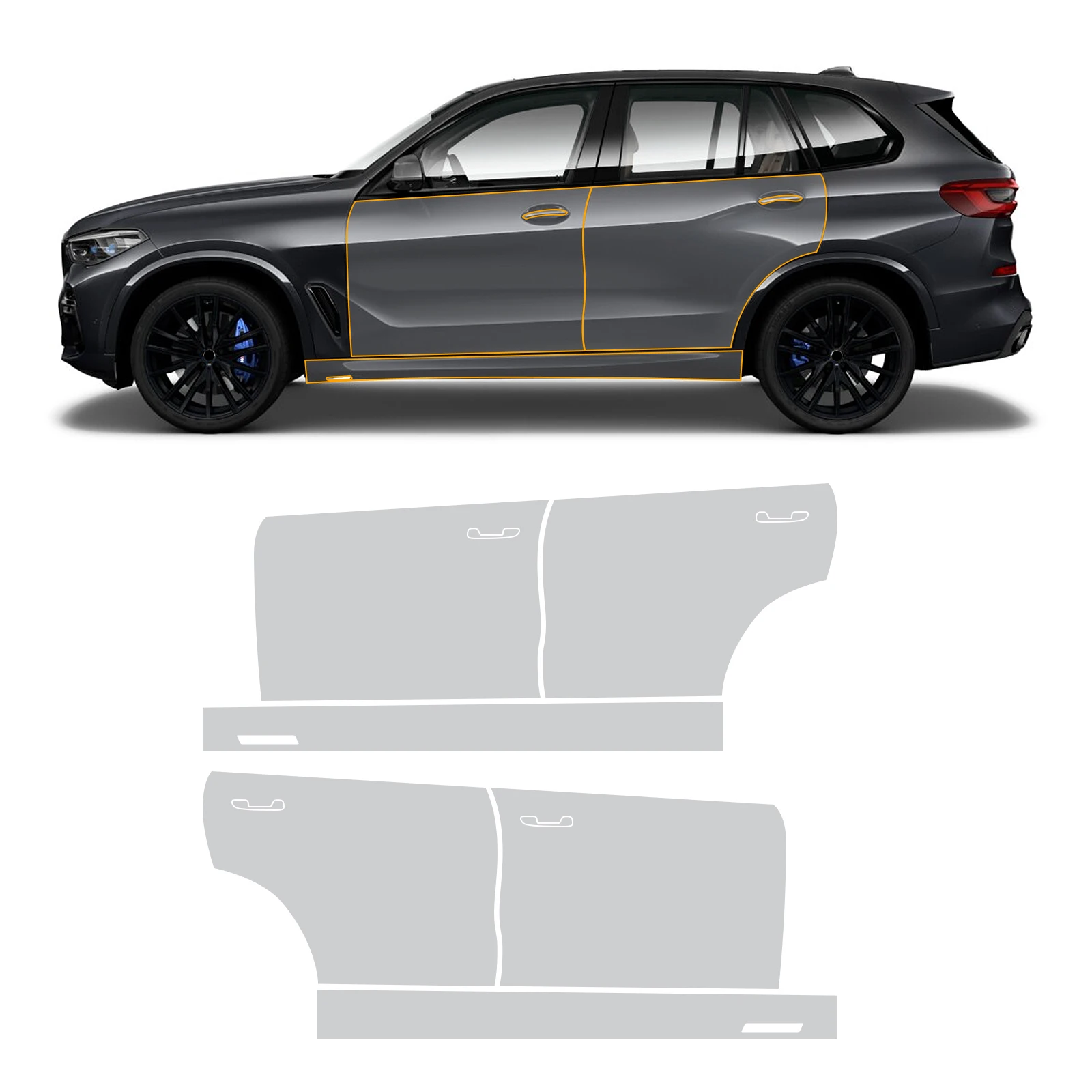 TChancellor-Film de Protection Transparente pour BMW X5 M SPORT 2019-2023, Anti-Collision Arrière, Peinture de Carrosserie PPF