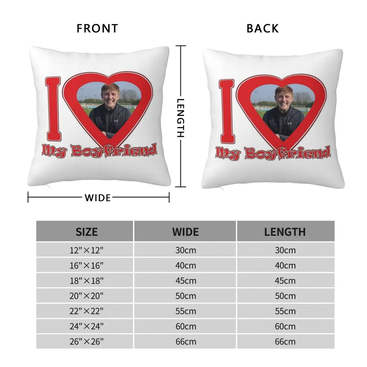 My Boyfriend Angry Ginge Square Pillowcase Polyester Linen Velvet Pattern Zip Decorative Bed Cushion Cover 18
