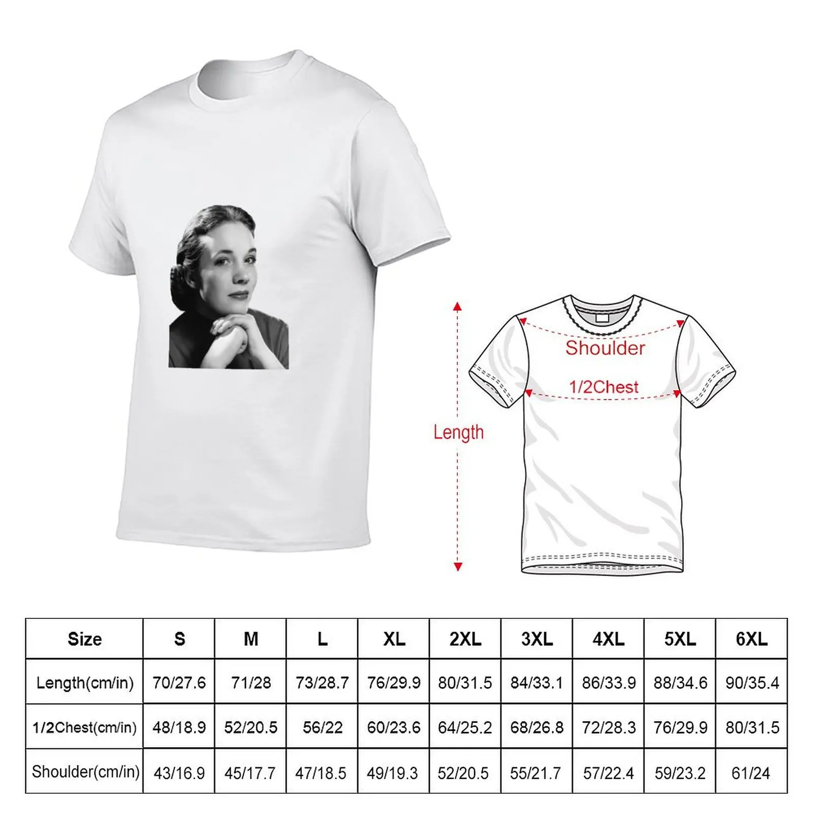 young julie andrews sticker T-Shirt Casual Everyday Wear T-Shirt