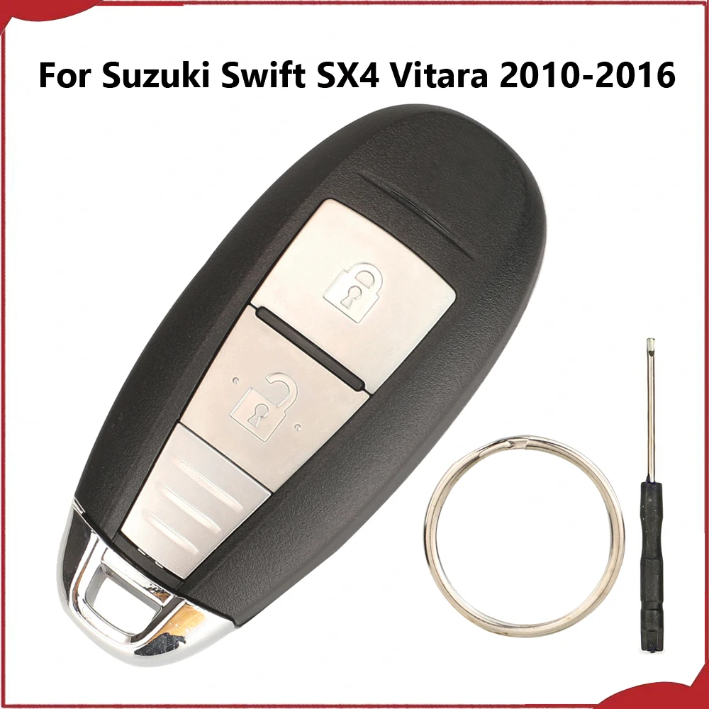 jingyuqiin New Remote Car Key Shell For Suzuki Swift SX4 Vitara 2010-2016 TS008 / TS007 2 Buttons Smart Case