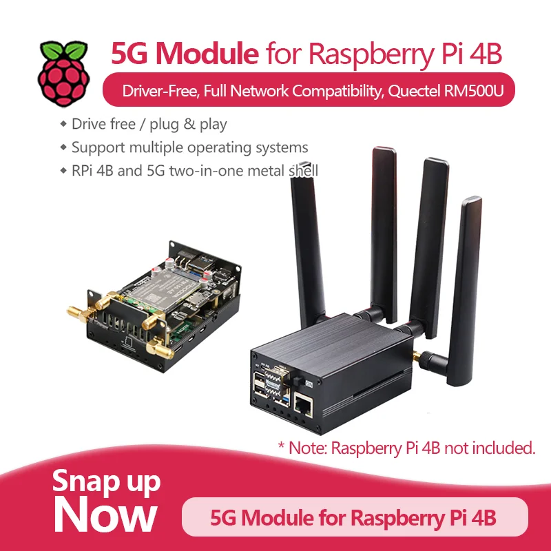 Модуль 5G для Raspberry Pi 4B, без драйверов, полная сеть, RNDIS, X55, UniSOC, Fibocom, RM500U, SSH, OpenWrt, Ubuntu, CentOS
