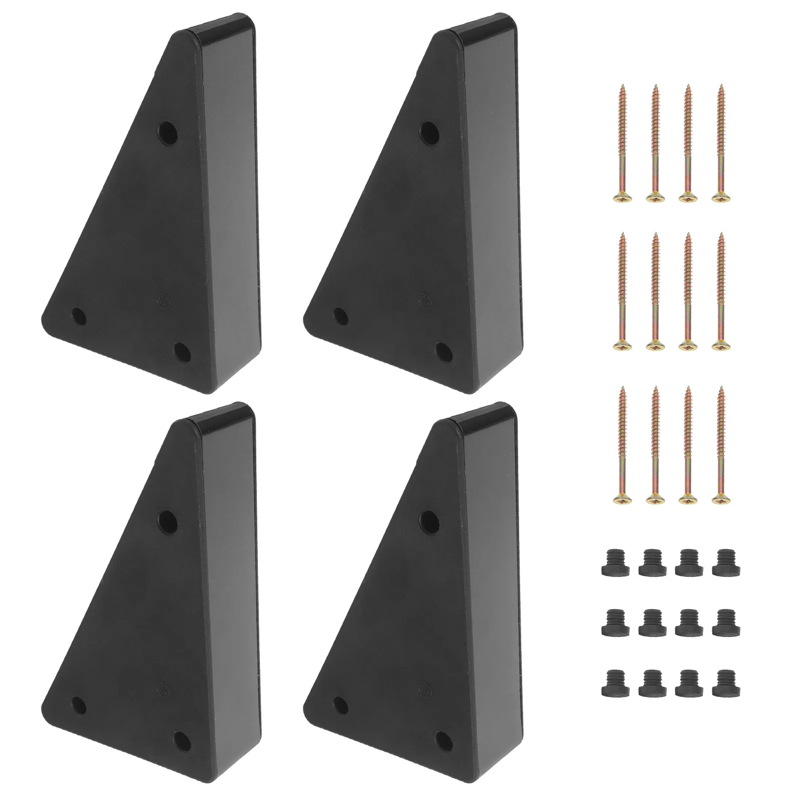 4Pcs Wooden Corner Furniture Legs L Shaped Wood Sofa Legs Replacement for Uneven Floors Thick Carpets Solid Hardwood Stability
