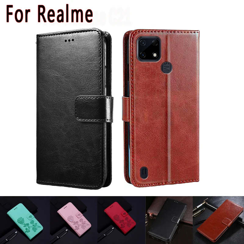 Case For Realme C21 C20 C20A C21Y C25 C25Y C25s C11 C12 C15 C17 C3 C30 C31 C35 Cover Phone Book For Realme C 21 25 11 31 35 Case