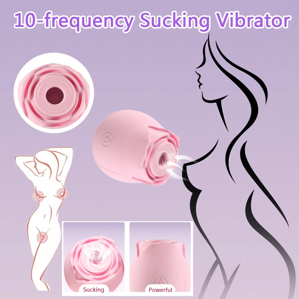 قوية مص الورد هزاز مصاصة البظر للإناث البظر عن طريق الفم محفز الحلمة G-بقعة النساء معدات الاستمتاع واللعب الجنسي الكبار