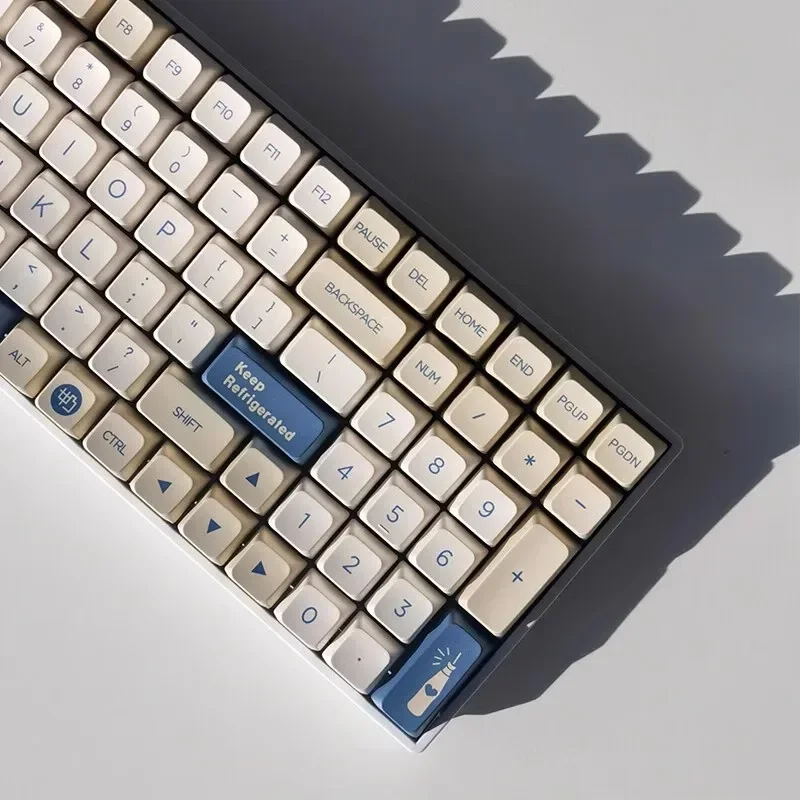 MDA High Soy Milk Theme Keycaps, Sublimation PBT Fits Most Mechanical Keyboard Boxes 68/84/87