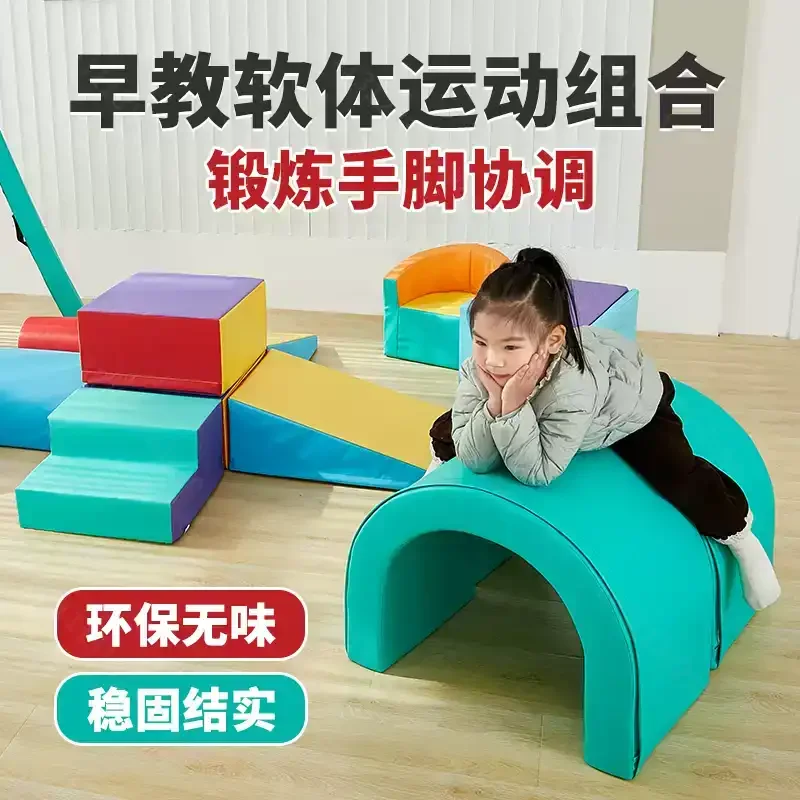 For  Soft Climbing and Sliding Combination Sensory Training Early Education Center Crawling Ladder Stairs Baby