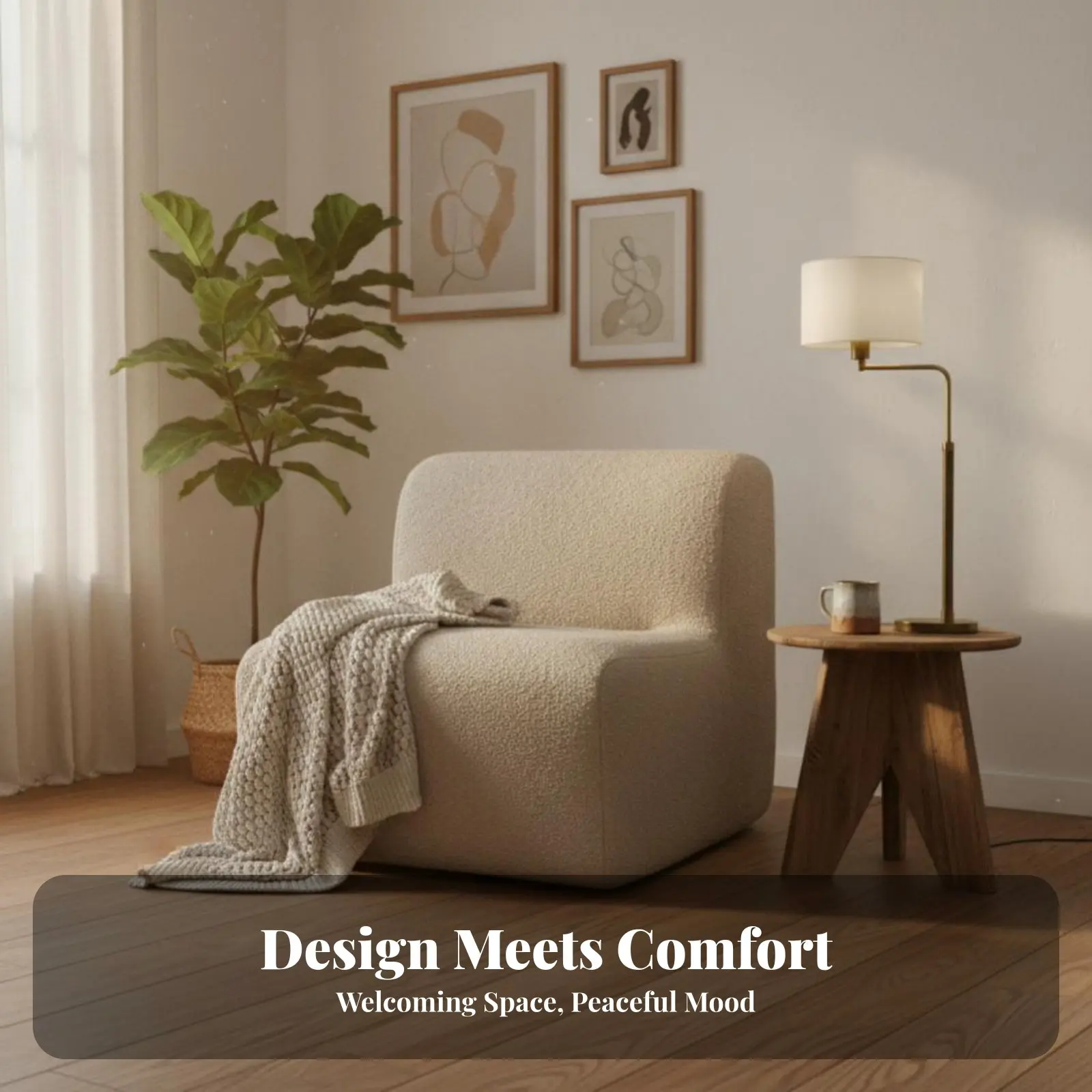 

Волнистое секционное кресло-софа с обивкой, в стиле Ваби-Саби, скульптурной формы, для дома, офиса, для взрослых.