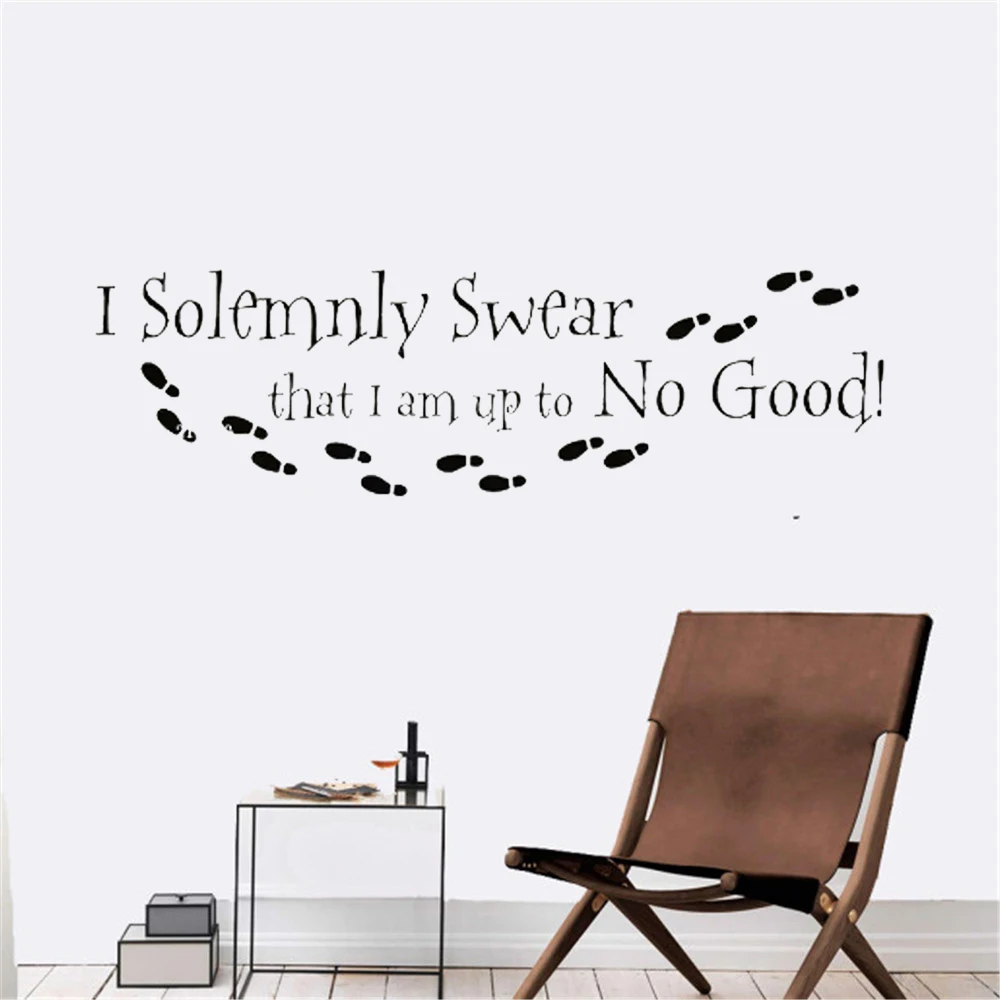 I Solemnly Swear That I Am Up To No Good Vinyl Wall Sticker Kids Room Home Decoration For Living Room Decals Bedroom