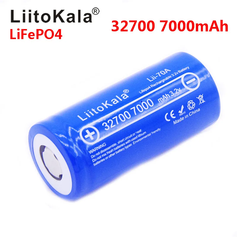 LiitoKala Lii-70A 3.2V 32700 7000mAh LiFePO4 Battery 35A Continuous Discharge Maximum 55A High power Brand battery