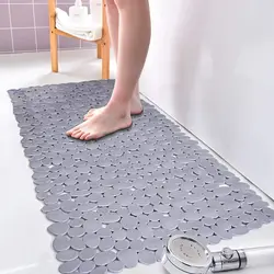 Non-Slip Bathroom Mat Anti Slip Bath Mats Suction Cup Shower Cushion Long Bathtub Foot Pads PVC Plastic Mats for Bathroom