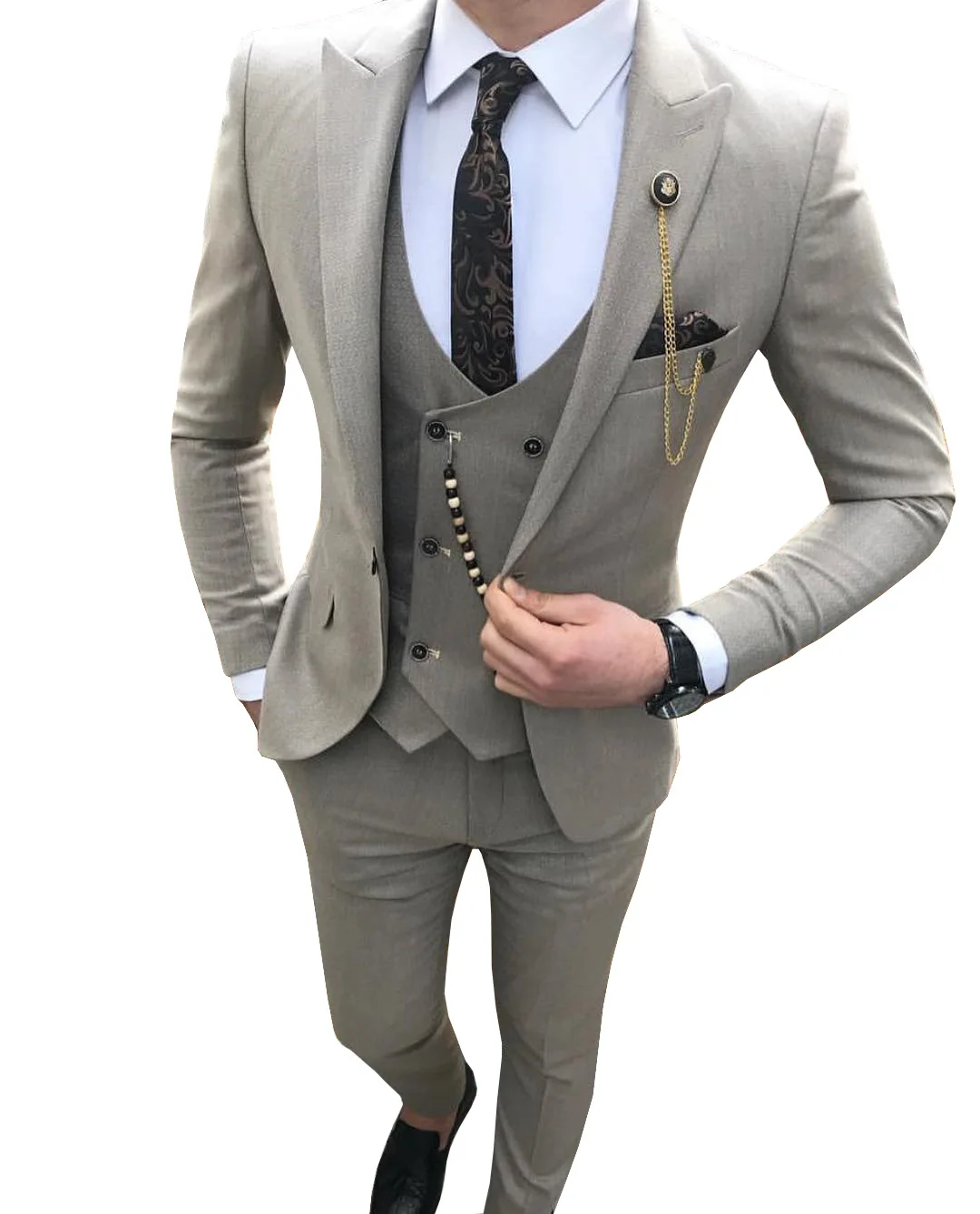 

10289 Host singing group performance clothing suit groom groomsman