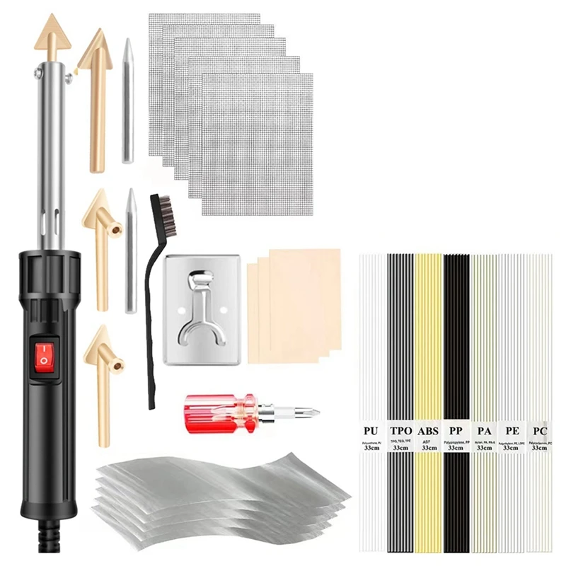 Plastic Welding Kit 150W Plastic Welder Soldering Iron Gun For Kayak/Toys Repair US Plug