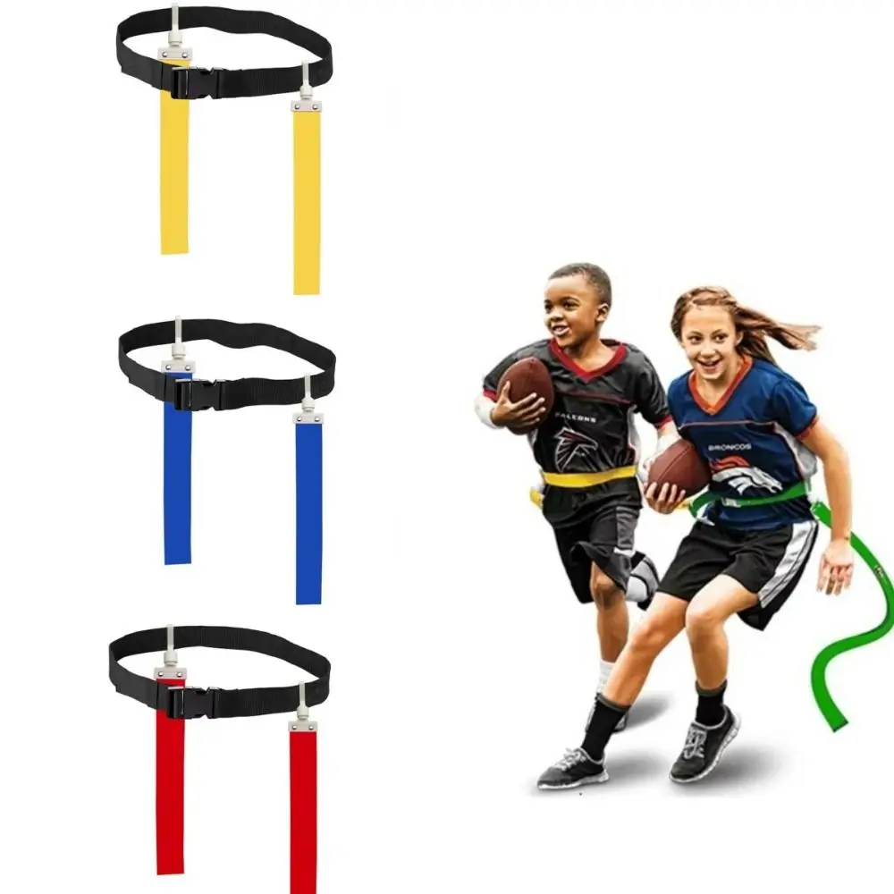 Adjustable American Football Flag Durable Bright Color Waist Flag Belt Versatile Universal Fit Football Flag Strap