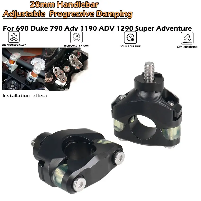 

Для 690 Duke 790 Adv 1190 ADV 1290 Super Adventure руль мотоцикла 28 мм стойки монтажная планка регулируемое прогрессивное демпфирование