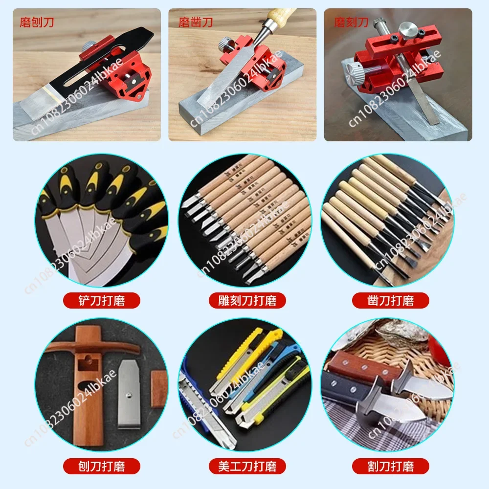 Manual Knife Sharpener Metal Wood Chisel Abrasive Tools Sharpening Blades Tool Honing Chisel Fixing Bracket Woodwork Sharpener