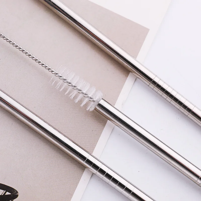 10 Pieces Stainless Steel Straw Set Colorful Metal Straws Bar Drinks Coffee Milk Tea Juice Drinking Utensils Environmental Prote