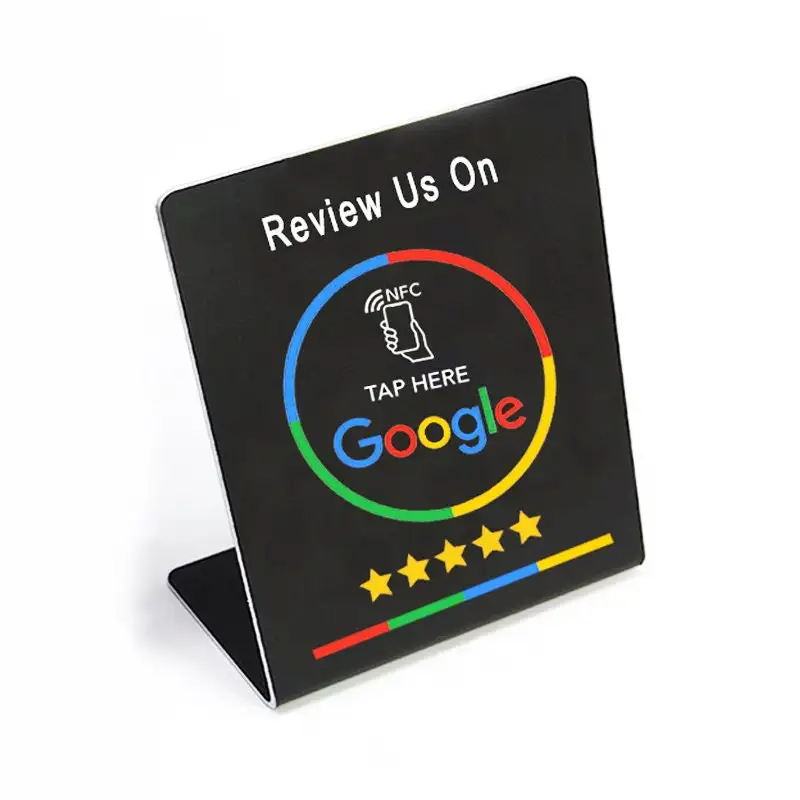 Google Review Sign Acrylic Social Media Signs Custom NFC Stand Business Sign Leave a Review