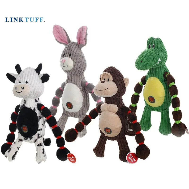 

Linktuff Pet Dog Squeaky Training Toys - Cow/Monkey/Crocodile/Rabbit