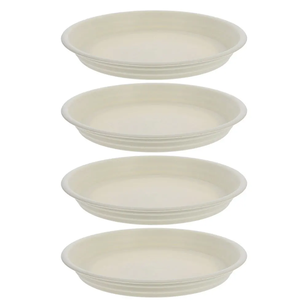

4Pcs Flower Pot Drip Trays Plastic Round Saucers for Plants Leakproof Design Ideal Fit for 19Cm Pots Garden Decor Accessory