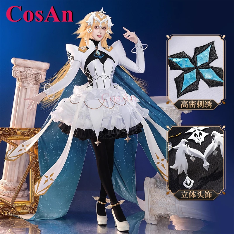 CosAn Game Fate/Grand Order FGO Metatron Jeanne Cosplay Costumes Fashion Sweet Uniform Dress Women Halloween Role Play Clothing
