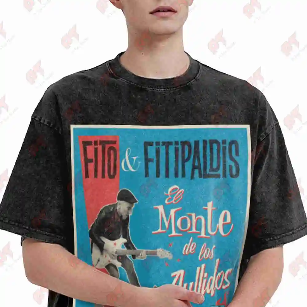 Fito Fitipaldis El Monte De Los Aullidos Album 2025 Vintage Washed Tee Pure Cotton T-Shirt