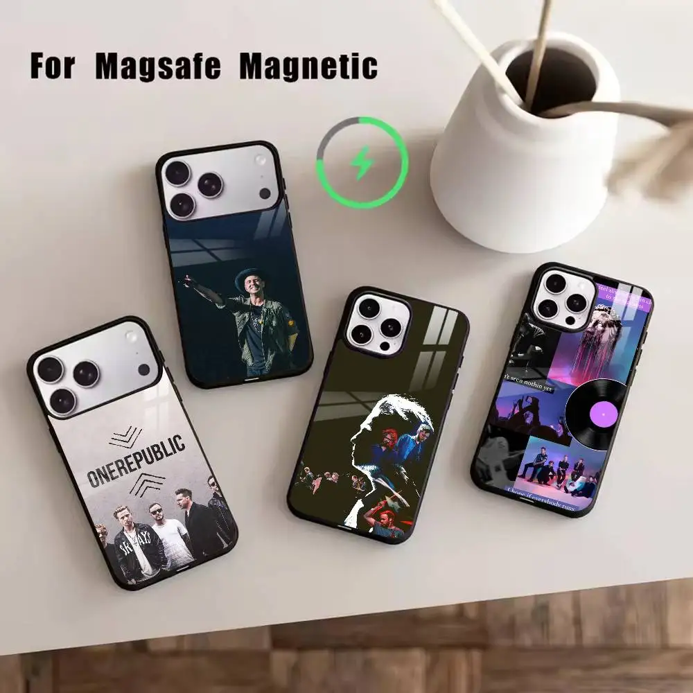 

OO-OneRepublic Phone Case For iPhone17,16,15,14,13,12,11 Plus,Pro Magnetic with Magsafe Wireless Charging