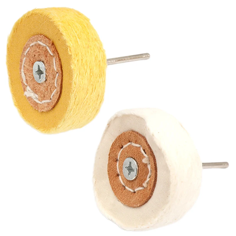 1Pc 50mm Polishing Wheel Yellow/White T-shape Polish Pad For Metal Jewelry Jade Mirror Polishing Power Tool Accessories