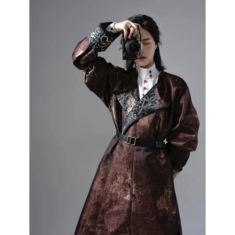

Chinese silk robe Costume Tang Dynasty Hanfu Male Ancient Long Robe flowers Hanfu Men Women Vintage Ethnic Dance Hanfu set