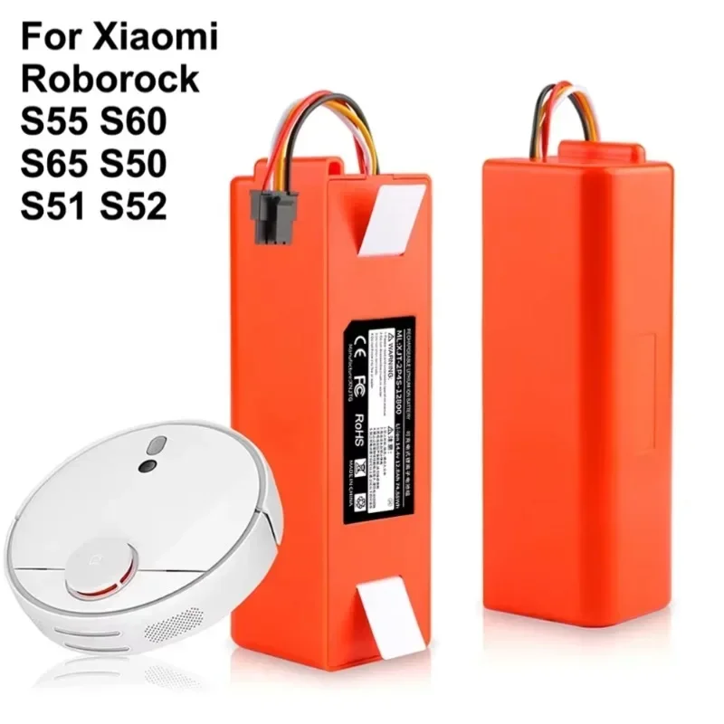 Original 6500mAh BRR-2P4S-5200S Robotic Vacuum Cleaner Replacement Battery For Xiaomi Roborock S55 S60 S65 S50 S51 S5 MAX S6 - Image 2