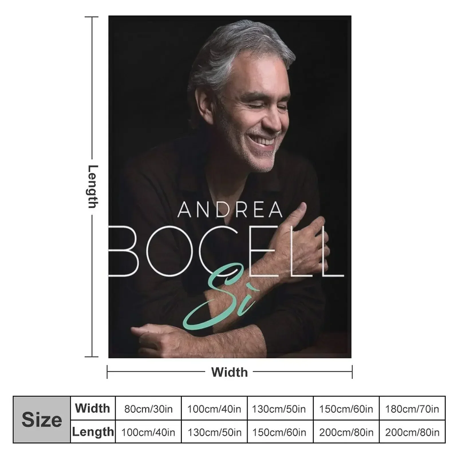 Andrea Bocelli Si Throw Blanket couch cozy soft plush fuzzy picnic outdoor blanket
