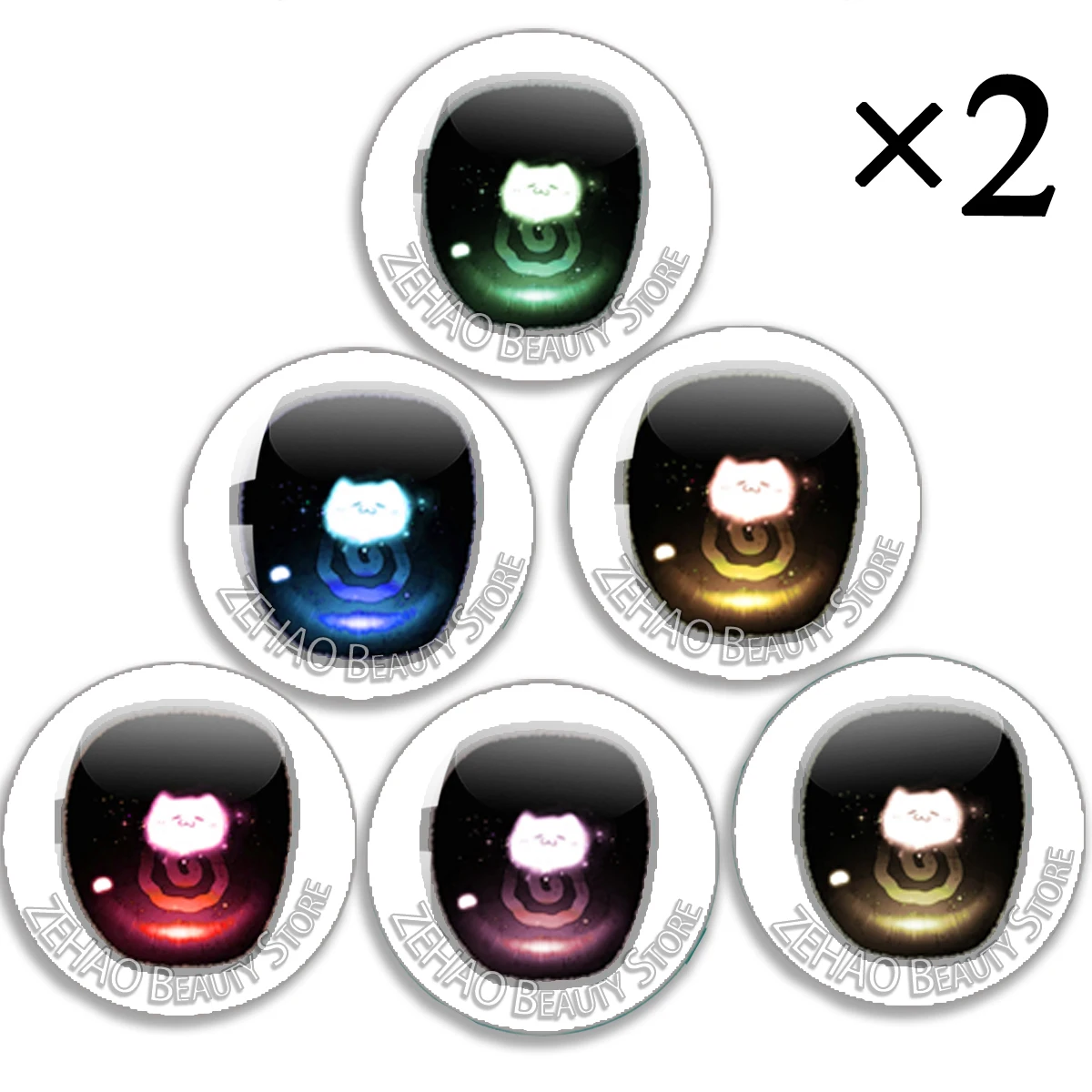 12PCS Color Dark Glass Doll Eye Tablets 10MM-40MM Handmade Cabochon Glass DIY Blythe BJD Doll Accessories Blythe Doll Eyes JD023