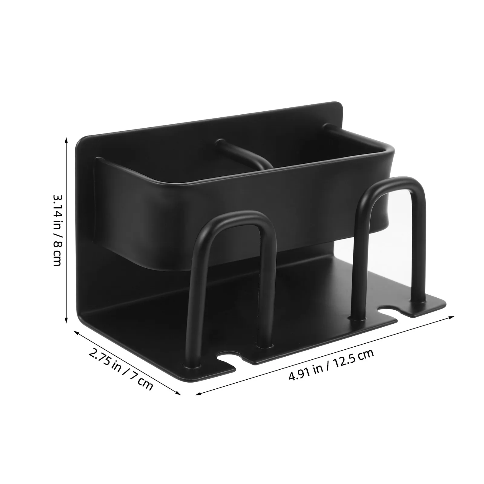 Aluminum Nail-Free Toothbrush Holder Wall Mounted Bathroom Rack Storage Stand Organizer Shelf for Home Kitchen Bathroom - view 5