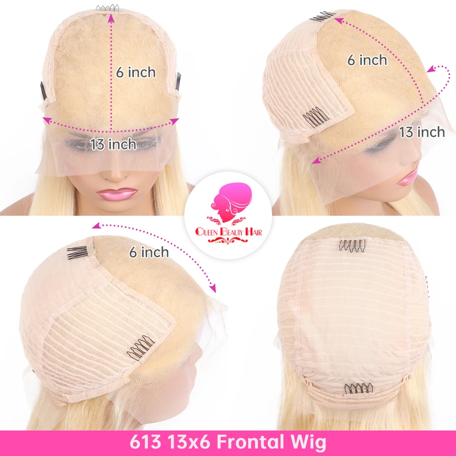 13x4 13x6 1B 613 Skunk Stripe Perücken Lace Frontal Perücke Brasilianische Körperwelle Lace Front Perücken Blonde Highlight Farbige Echthaarperücken – Detail 9