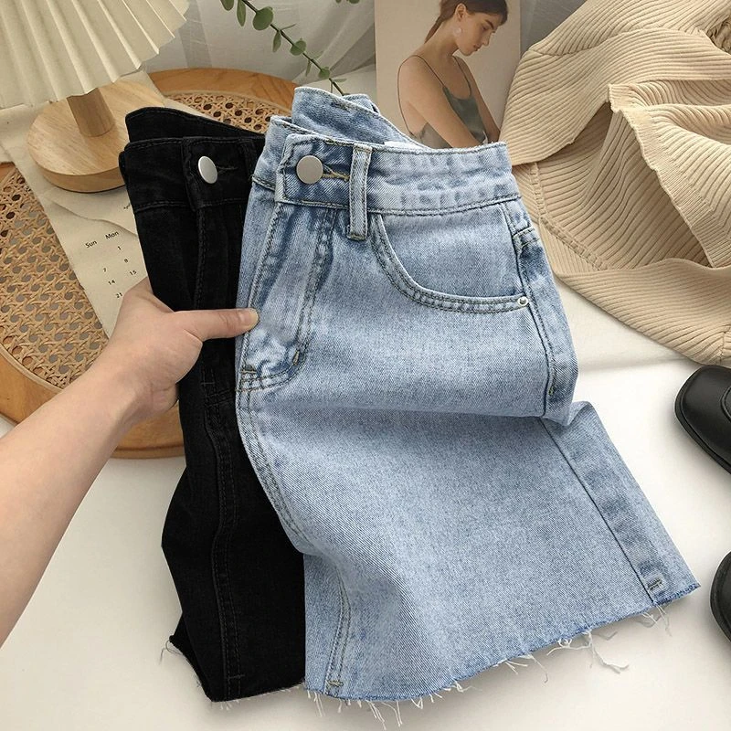 

Повседневная джинсовая мини-юбка А-силуэта для женщин, летняя, с высокой талией, в стиле Y2K, облегающая, уличная одежда в стиле Харадзюку, короткие джинсовые юбки