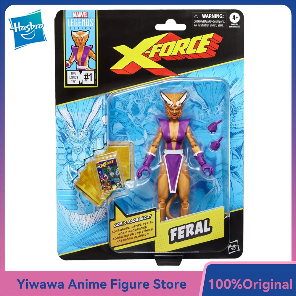 

[В наличии] Hasbro Marvel Legends Series Feral (X-Men X-Force) Коллекционная фигурка комиксов в масштабе 6 дюймов, модель с орнаментом, игрушки