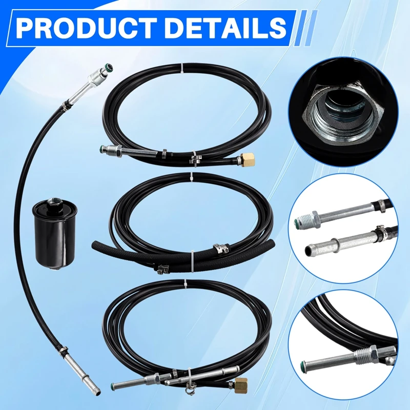 1Set Complete Nylon Fuel Line Replacement Kit For Chevrolet Gmc Gas Trucks 1988-1997