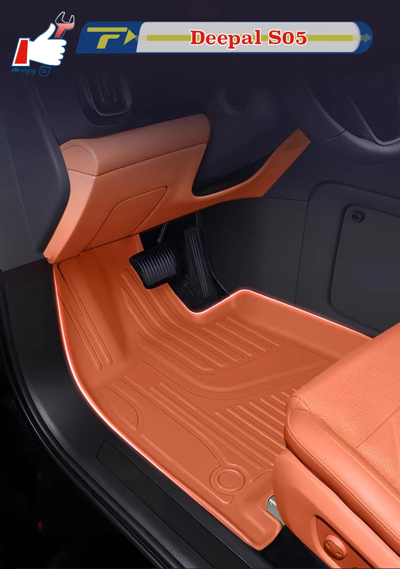 

Автомобильный коврик с левым рулем для Deepal S05 2024, полностью окруженный коврик для ног, напольный коврик, водонепроницаемый коврик