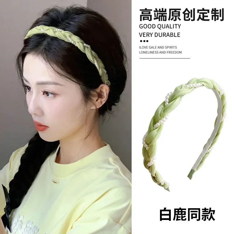 Summer Ladies Sweet Hair Hoop Pearl Simple Temperament Pressure Hair Fixed Hair Accessories Go Out High-grade Sensuous Headdress