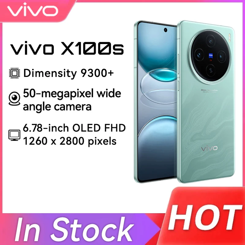 Original VIVO X100s Dimensity 9300+ 64MP Triple Camera 5000mAh Battery 6.78'' 120Hz AMOLED Display 100W Fast Charger OTA Update