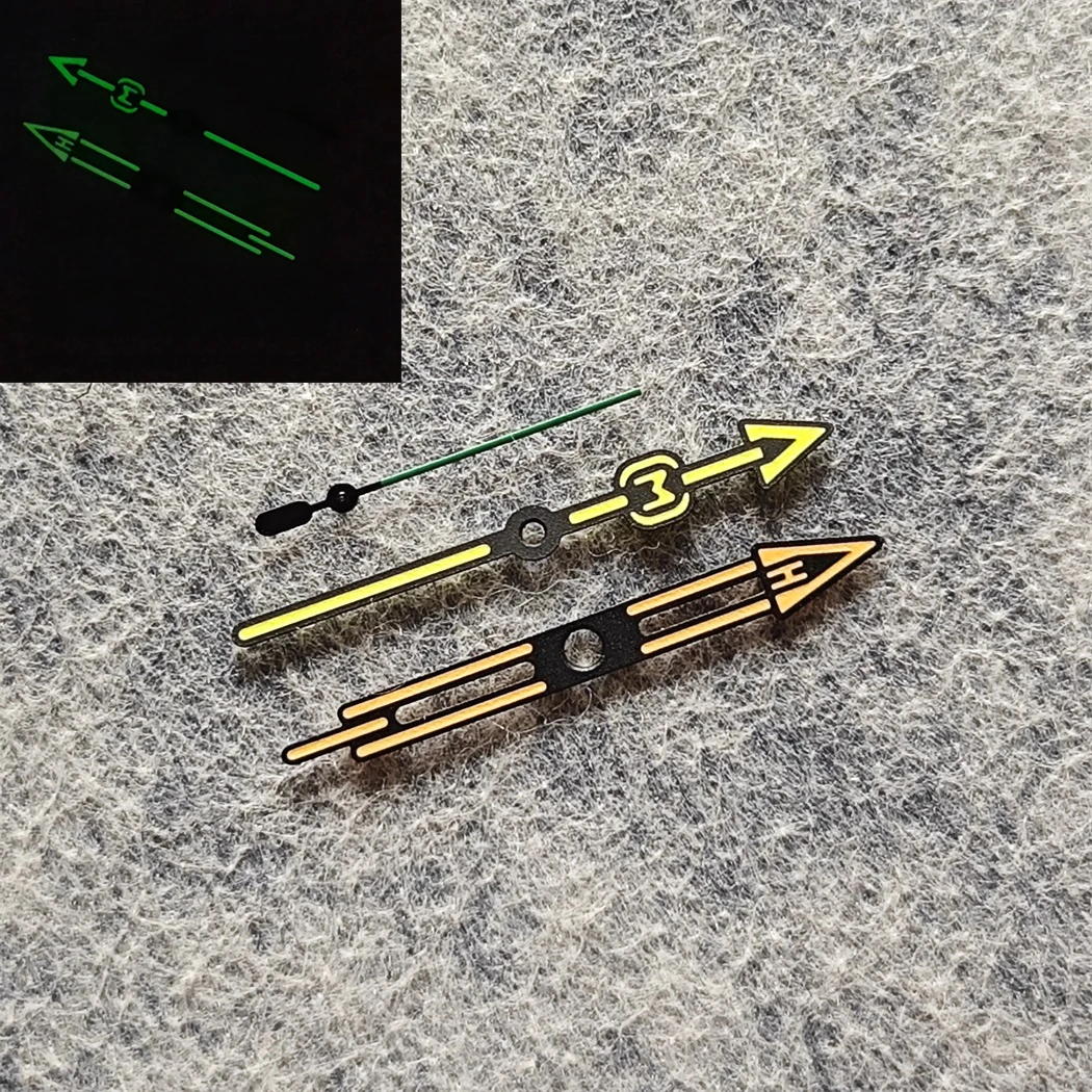 Modified Green Luminous Watch Hands Orange Yellow Green Needle for NH35/ NH36/ 4R/ 7S Automatic Mechanical Movement