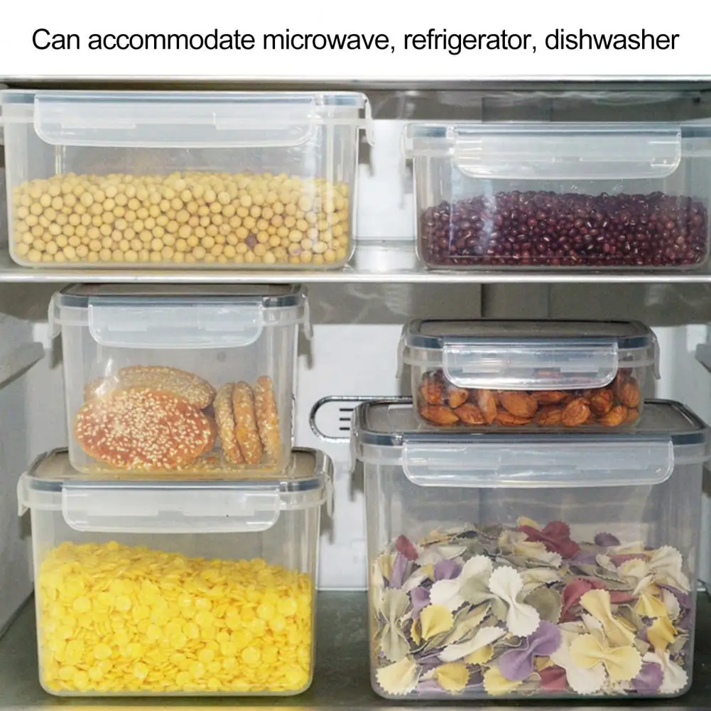 

Transparent Food Storage Containers Kitchen Storage Containers Capacity Airtight Food Storage Box Multi-functional for Kitchen