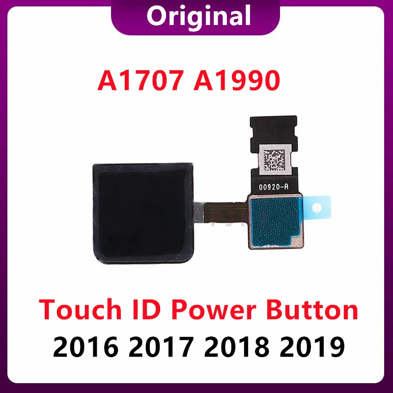 

Laptop Original A1707 A1990 Touch ID Power Button for Macbook Pro 15" A1990 A1707 Power ON/OFF Button Replacement 821-00920-A