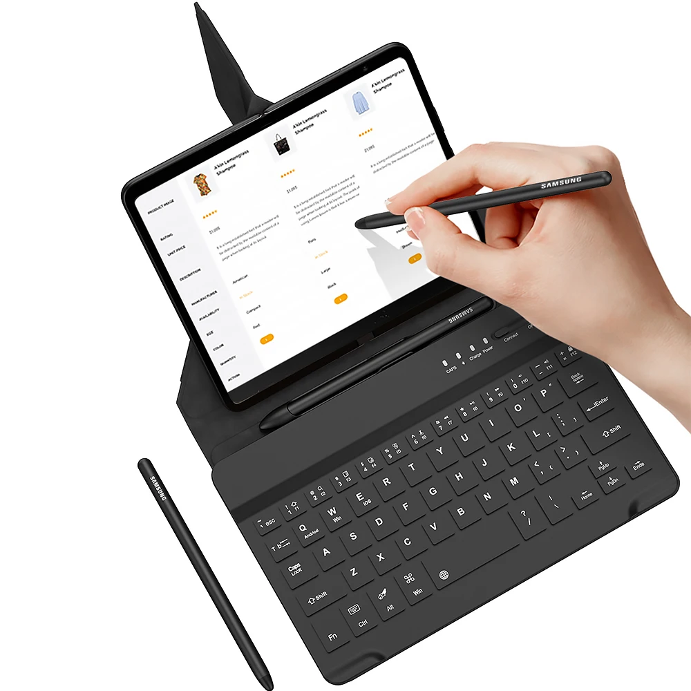 Imagem -04 - Estojo de Couro para Samsung Galaxy z Fold Bluetooth Teclado sem Fio Tampa Magnética Dobrável com Slot para Caneta