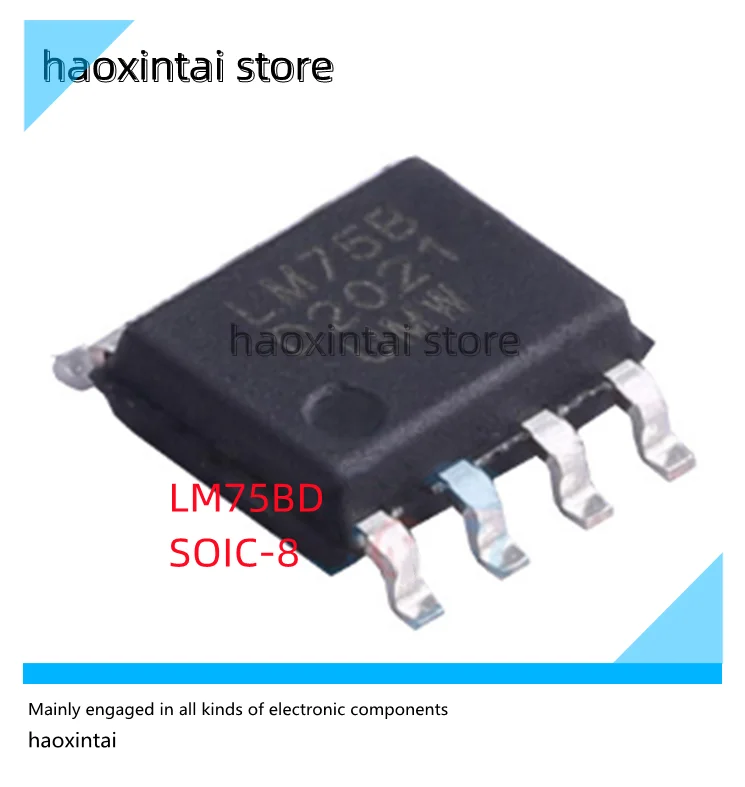 5PCS LM75ADP LM75BD  Chip SOP-8 temperature sensor core Original genuine