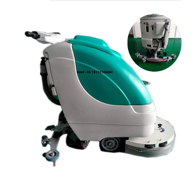 

Brush Disk Type Semi-automatic Sweeper Electric Floor Scrubber Workshop Industrial Floor Scrubber