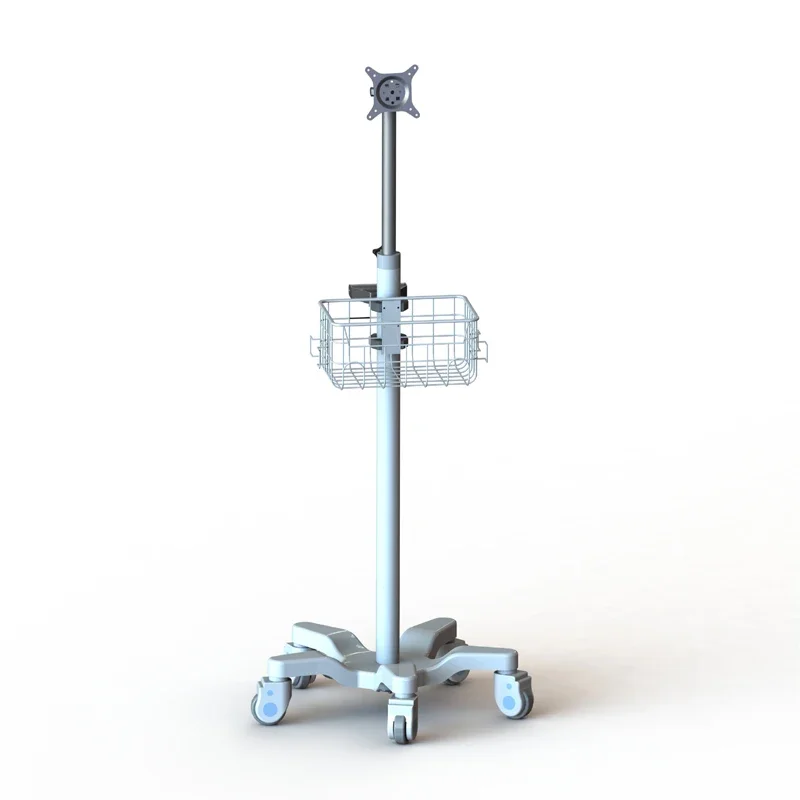 Customized Height Adjustable Patient Standl and rolling medical tablet cart