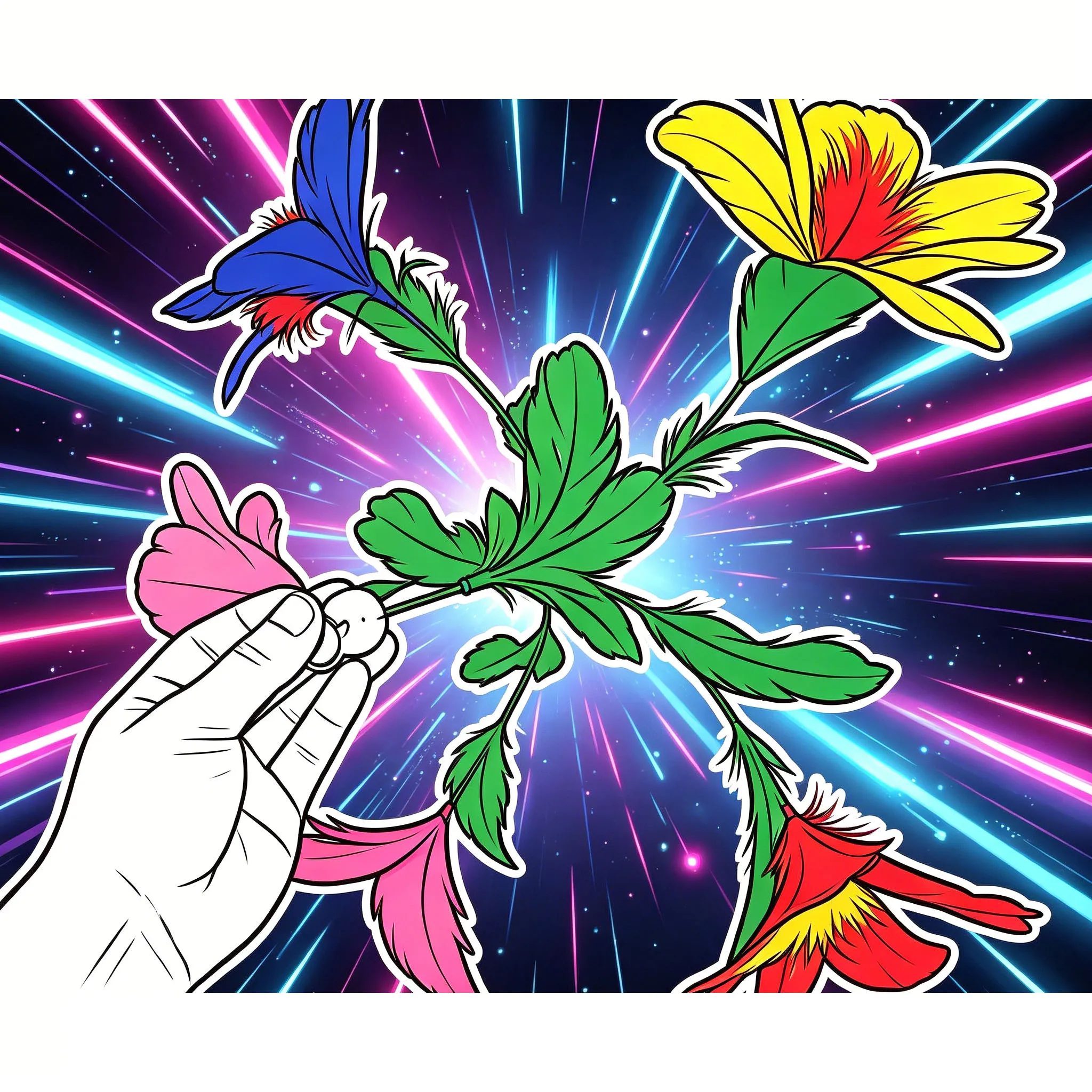 魔法のうなずき花飾り-5つの羽根花マギア、ステージ＆パーティーパフォーマンス用プロマジシャン小道具