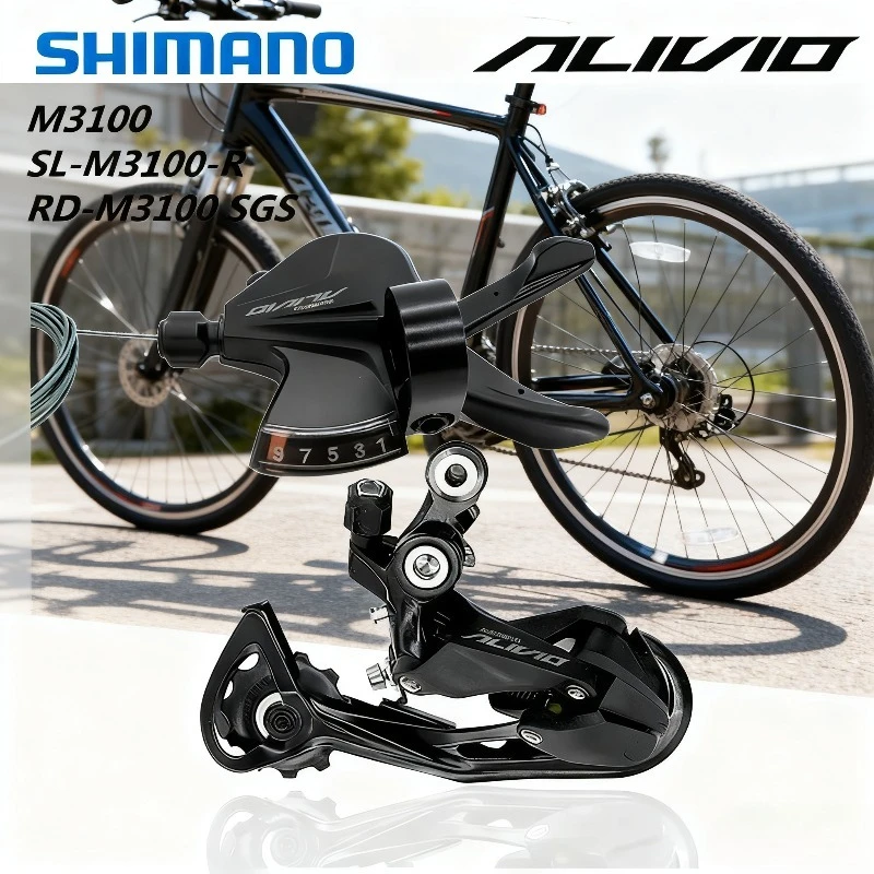 

Shimano Alivio M3100 костюм рычаг переключения передач задний переключатель SGS 9s Mini Groupset для MTB велосипеда горный велосипед оригинальный Shimano 9V