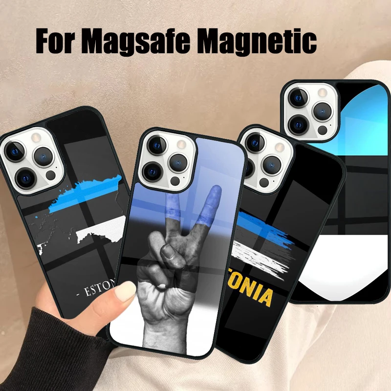 Флаг Эстонии Magsafe Чехол для телефона iPhone 17 Air 16e 15 14 13 12 11 Pro Max Plus Зеркальный беспроводной магнитный чехол Флаг Эстонии Magsafe Чехол для телефона iPhone 17 Air 16e 15 14 13 12 11 Pro Max Plus Зеркальный беспроводной магнитный чехол